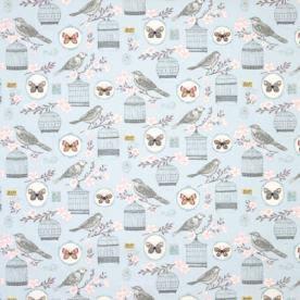 Melodie Curtain Fabric Duck Egg