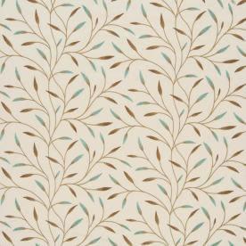 Pietra Floral Curtain Fabric Duckegg