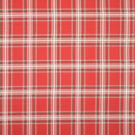 Christmas Tartan Curtain Fabric Red
