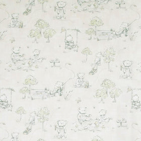 Teddys Picnic Curtain Fabric Pastels