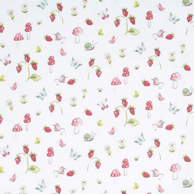 Toadstools Curtain Fabric Pink