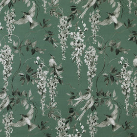 Linda Barker Wisteria Fabric Sage-Grey