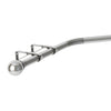 3 Sided Eyelet Bay Pole 400cm Satin Silver