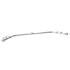 3 Sided Eyelet Bay Pole 400cm Satin Silver