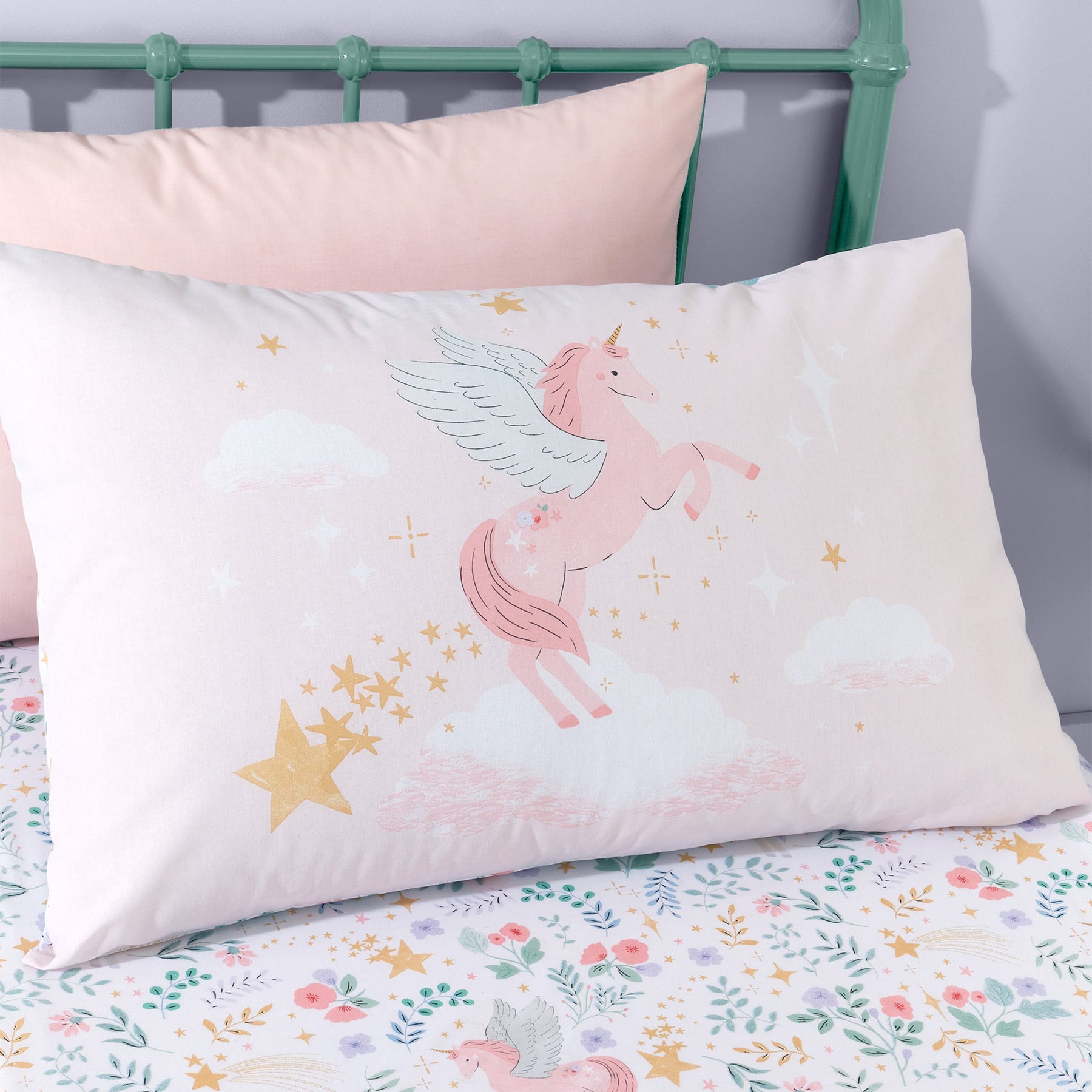 Catherine Lansfield Fairytale Unicorn Bedding Set Pink
