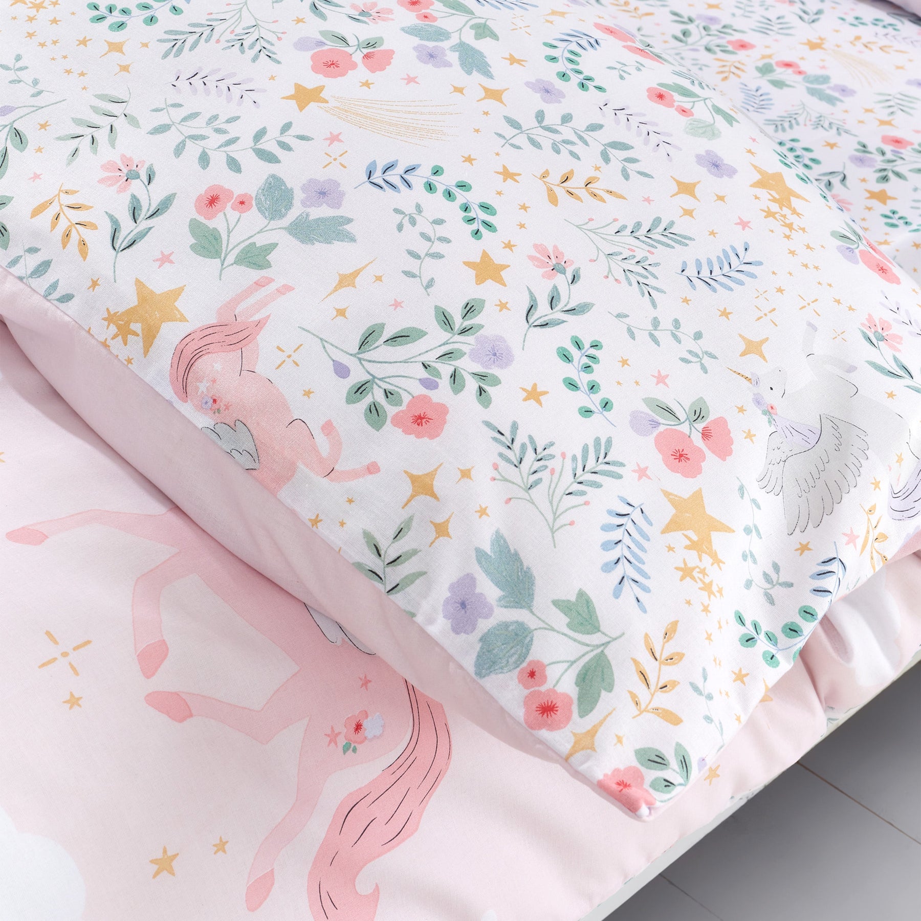 Catherine Lansfield Fairytale Unicorn Bedding Set Pink