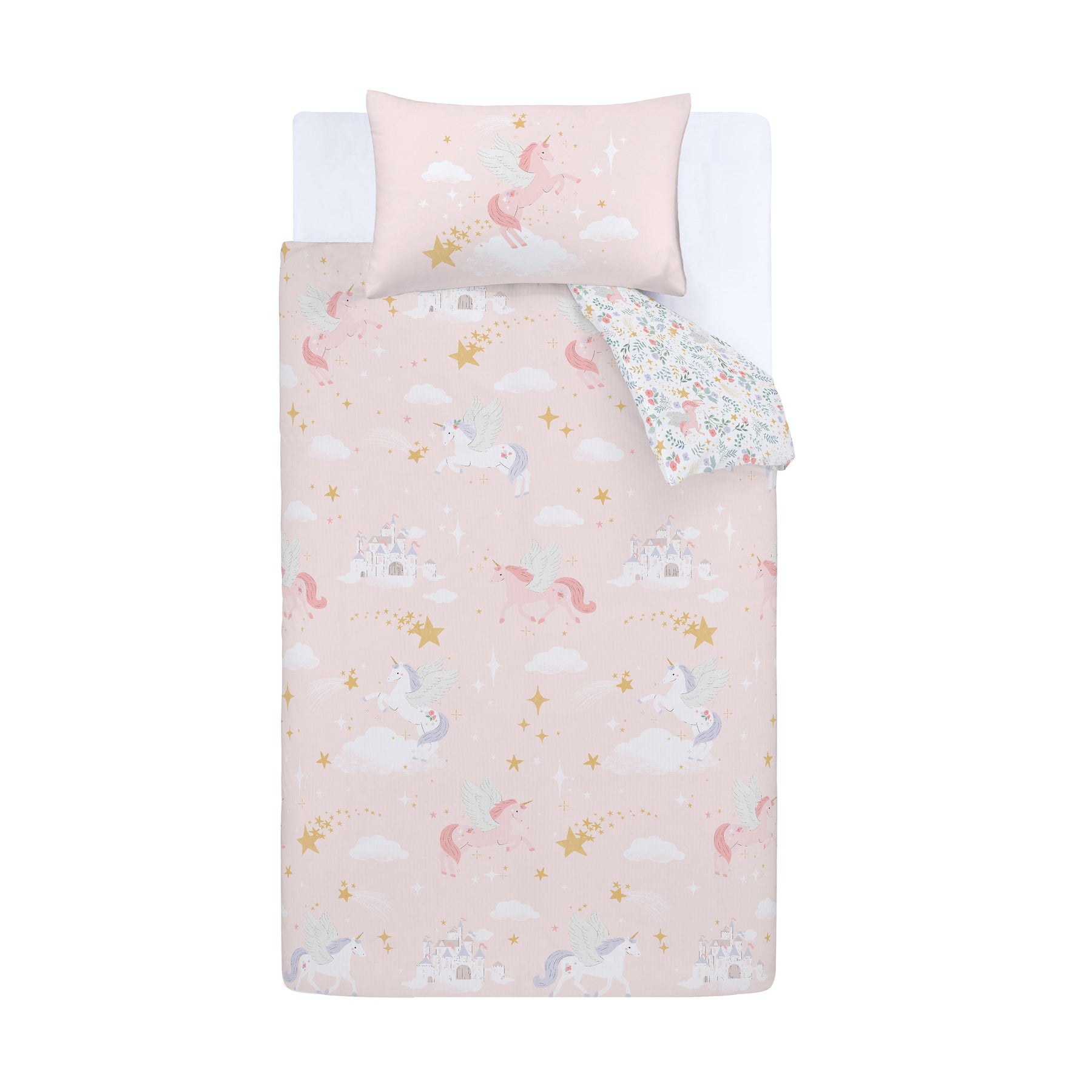 Catherine Lansfield Fairytale Unicorn Bedding Set Pink