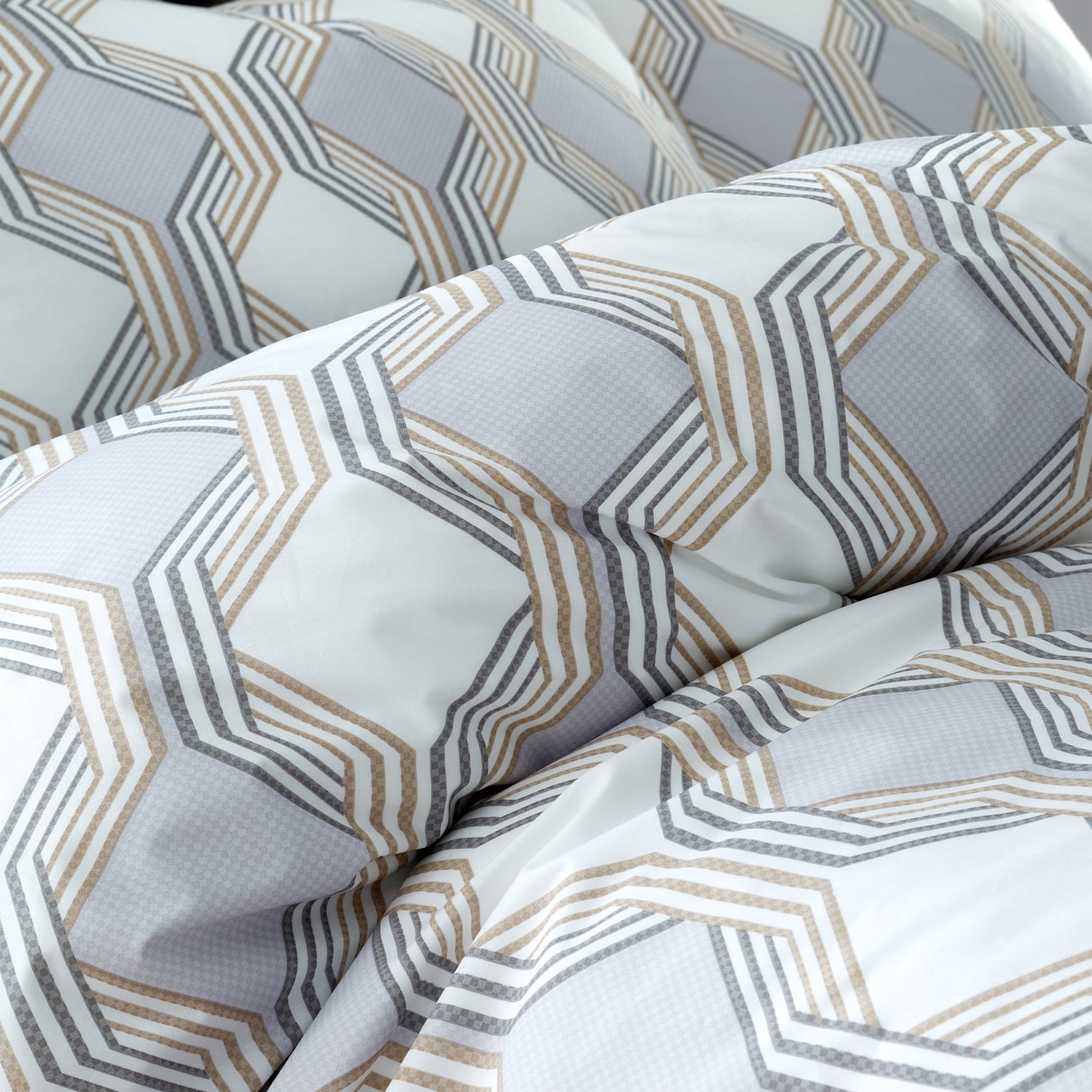 Bianca Atticus Geometric Bedding Set Grey