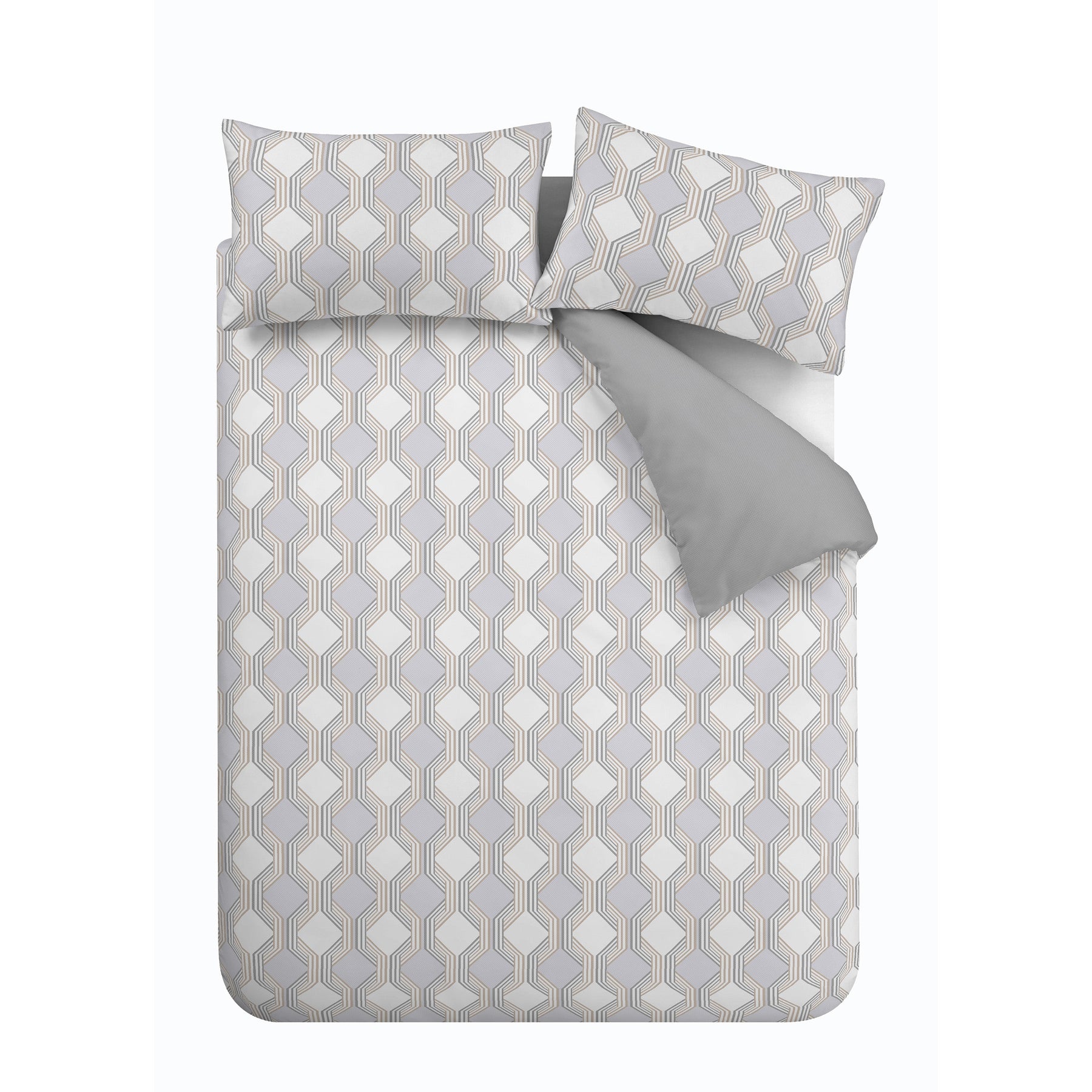 Bianca Atticus Geometric Bedding Set Grey
