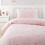 Catherine Lansfield Embroidered Unicorn Bedding Set Pink