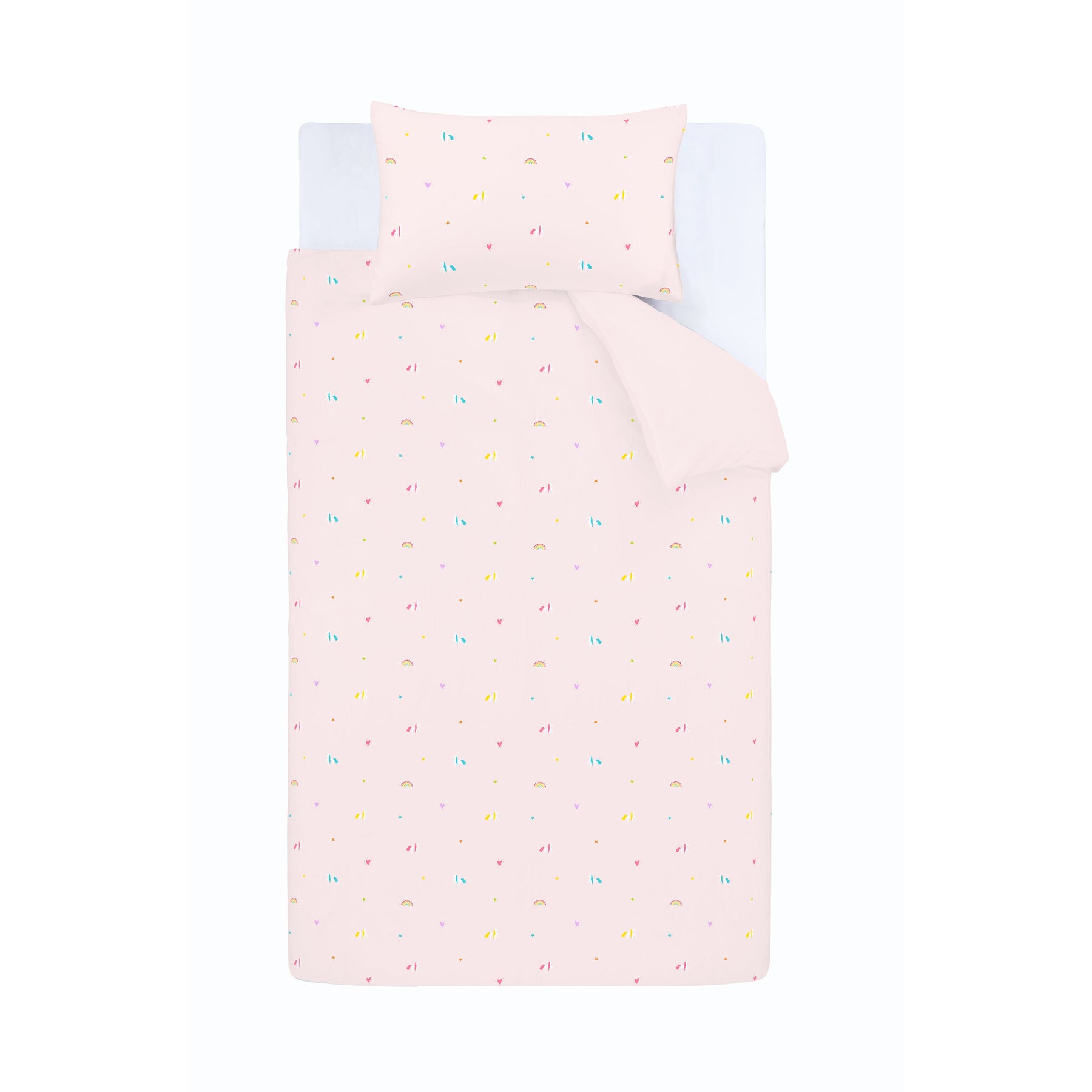 Catherine Lansfield Embroidered Unicorn Bedding Set Pink