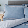 Catherine Lansfield Oslo Textured Trim Bedding Set Denim Blue