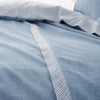 Catherine Lansfield Oslo Textured Trim Bedding Set Denim Blue