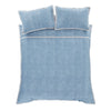 Catherine Lansfield Oslo Textured Trim Bedding Set Denim Blue