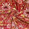 William Morris Strawberry Thief Velvet Fabric Wine