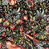 William Morris Strawberry Thief Velvet Fabric Ebony
