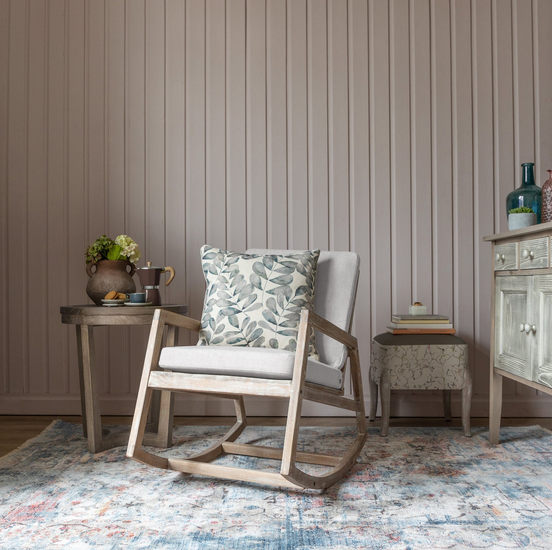 Voyage Maison Jonas Rocking 75cm x 85cm Armchair Grey Wash