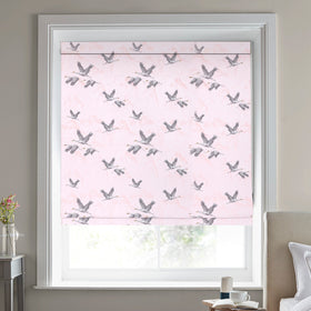 Laura Ashley Animalia Embroidered Made To Measure Roman Blind Blush