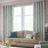 Laura Ashley Mosedale Posy Made To Measure Curtains Dark Duck Egg Blue