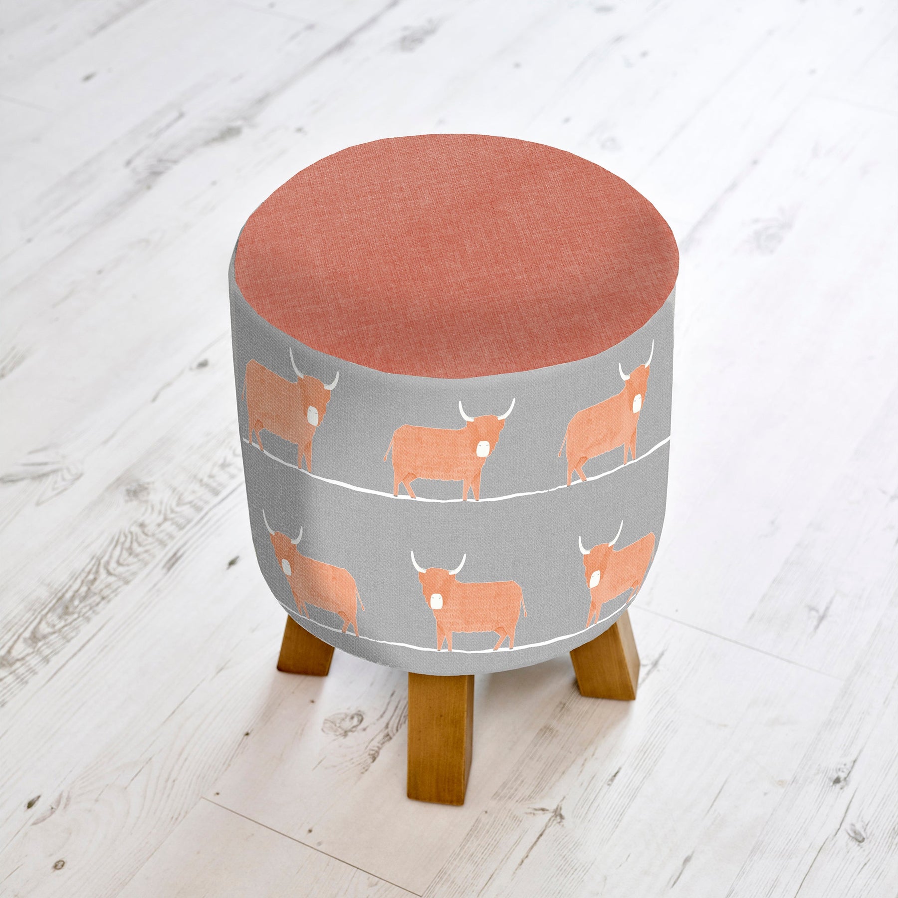 Voyage Maison Monty 42cm x 30cm Footstool Dougal Granite