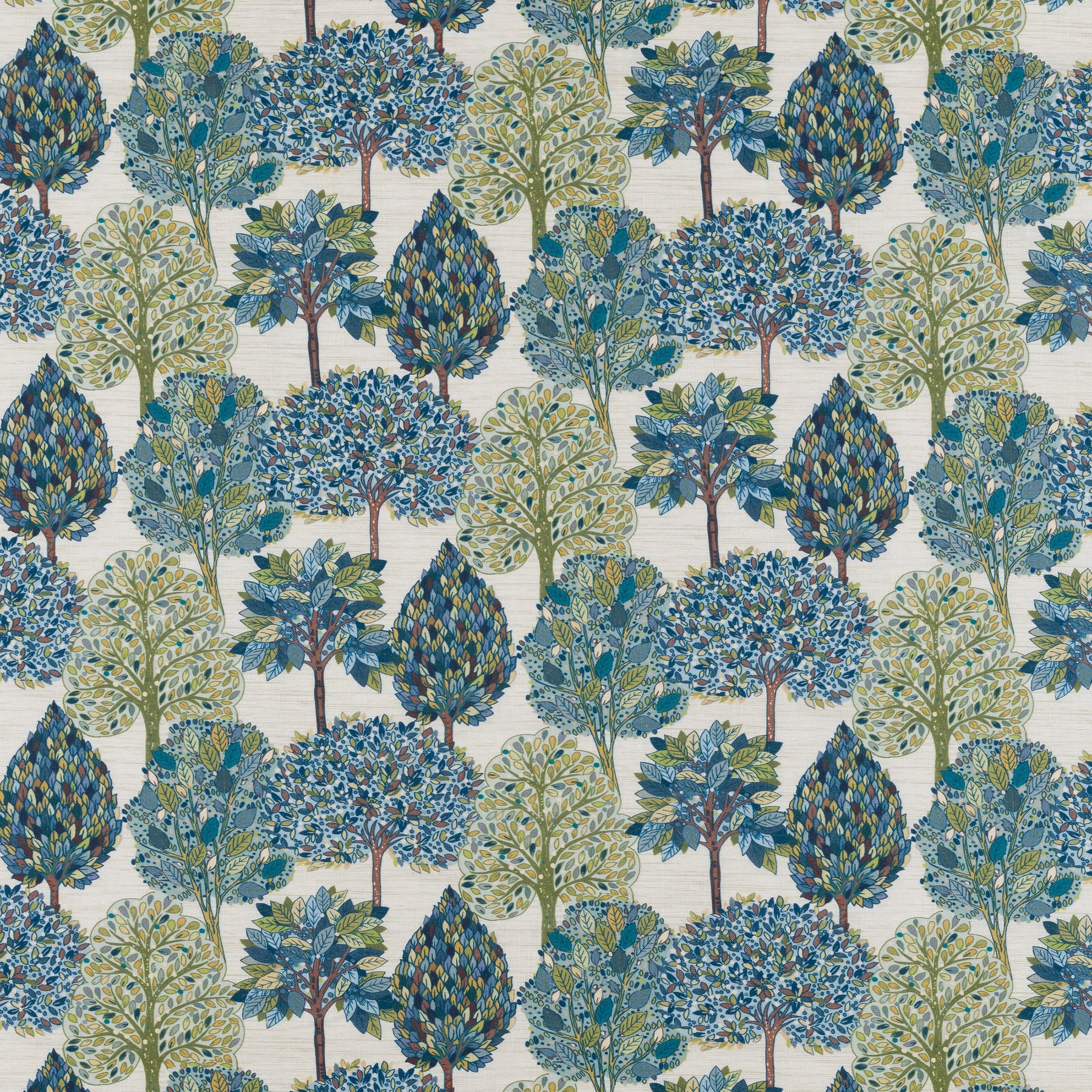 Arbre Digitally Printed Fabric Teal