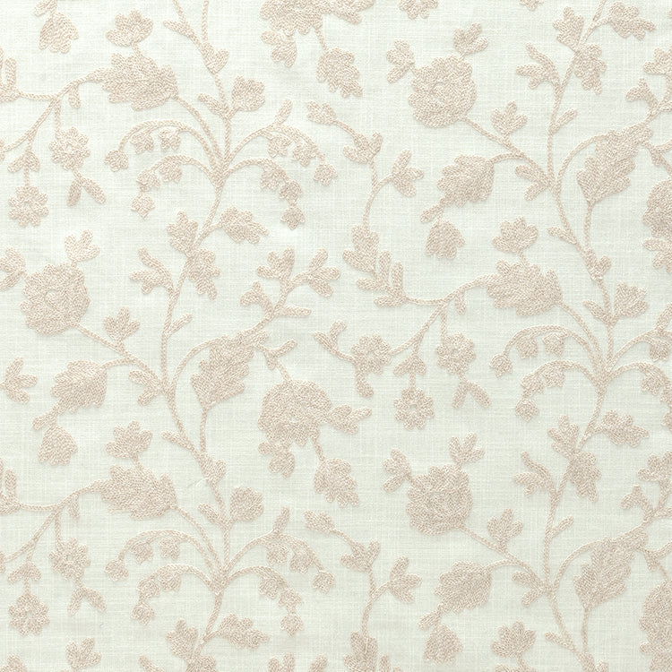 Fibre Naturelle Lucca Embroidered Fabric Nature