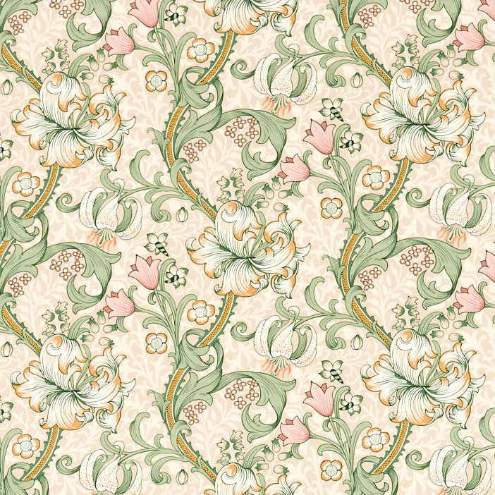 Golden Lily Fabric Linen Blush