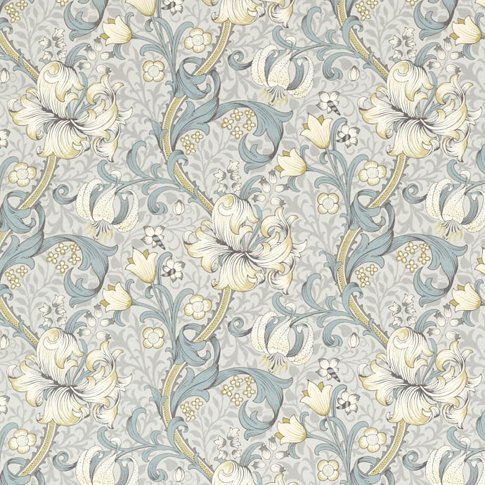Golden Lily Fabric Slate Dove