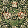 William Morris Honey Suckle Printed Cotton Fabric Green