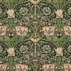 William Morris Honey Suckle Printed Cotton Fabric Green
