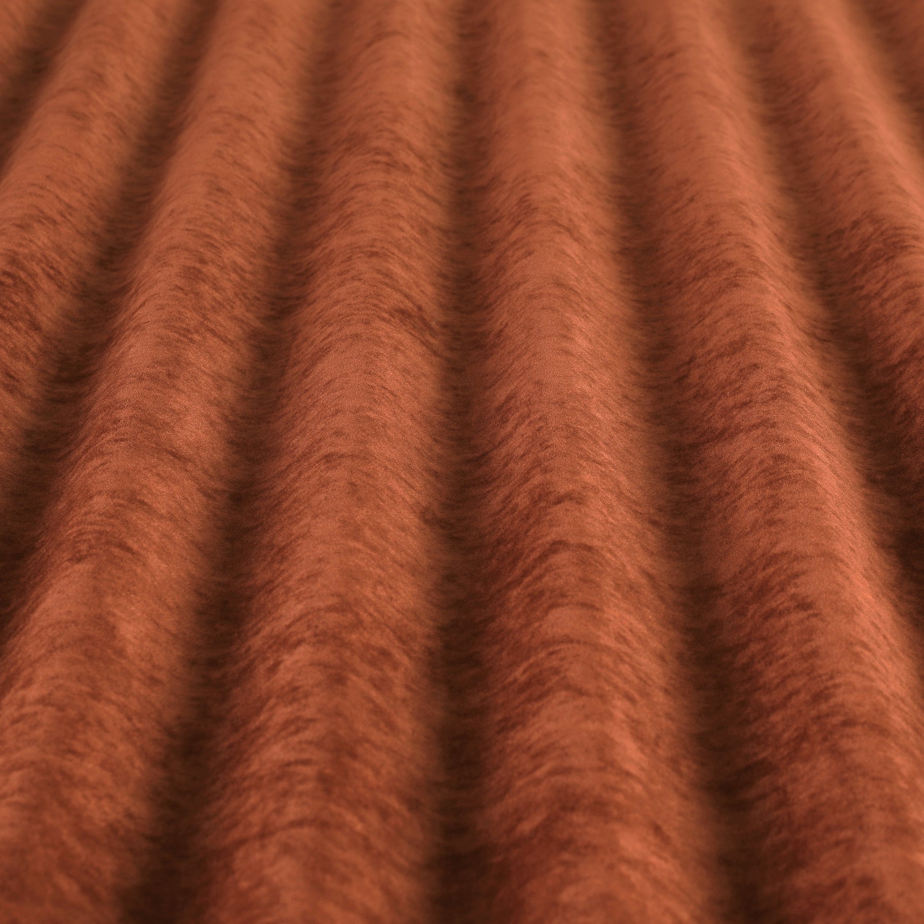 Fibre Naturelle Pimlico Velvet Fabric Burnt Sienna