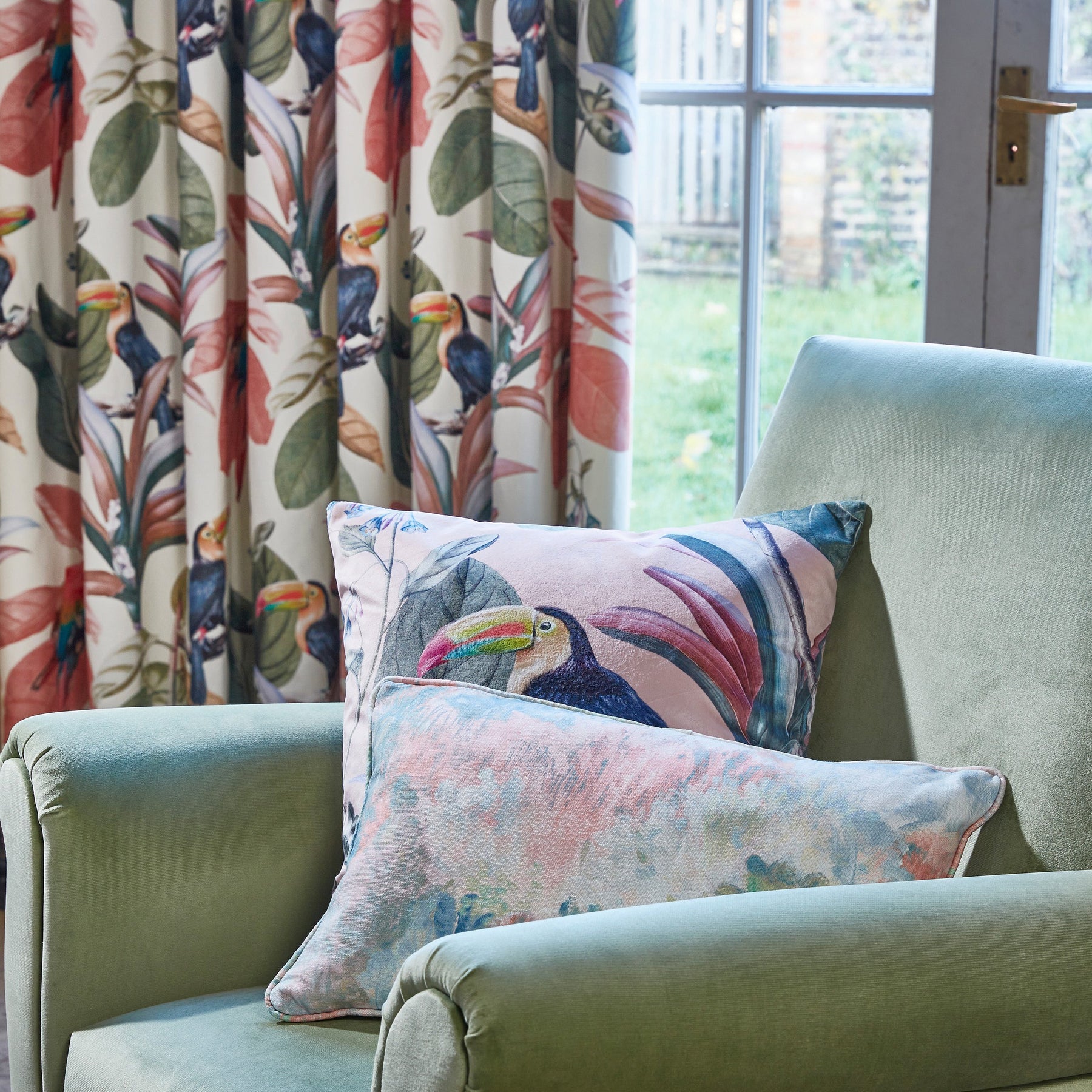 Prestigious Textiles Parrot Fabric Coral