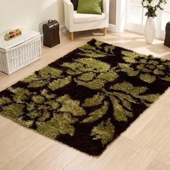 Noble House 1033 Shaggy Rug Green Default Title
