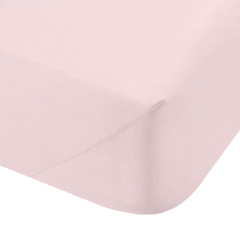 Bianca 200Tc Cotton Percale Fitted Sheet Blush