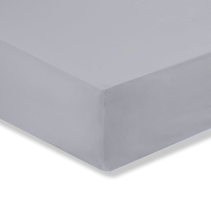 Bianca 200Tc Cotton Percale Fitted Sheet Grey