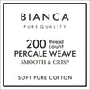 Bianca 200Tc Cotton Percale Fitted Sheet Grey