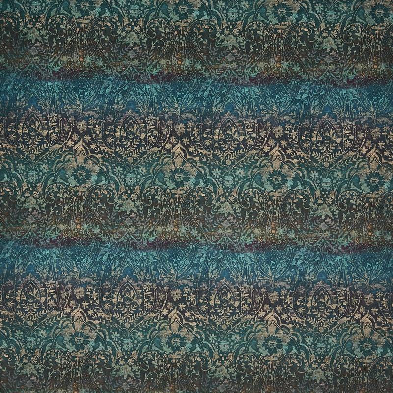 Prestigious Textiles Fable Digitally Printed Velvet Fabric Lagoon