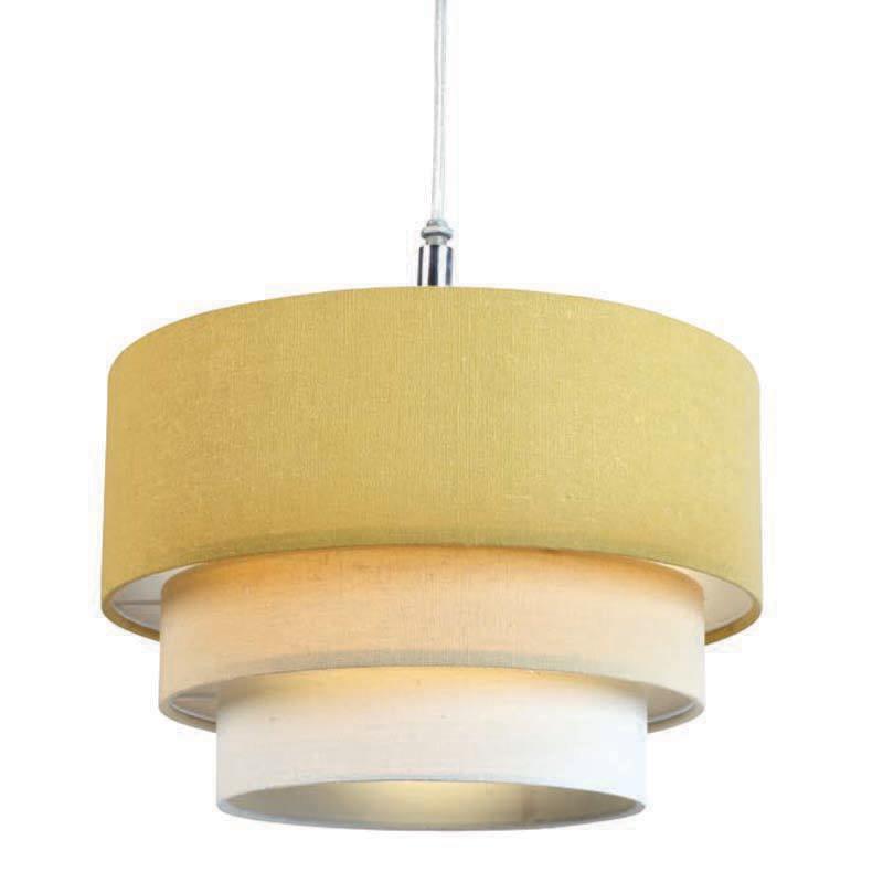 Three Tier Pendant Shade Ochre/Yellow/Ivory