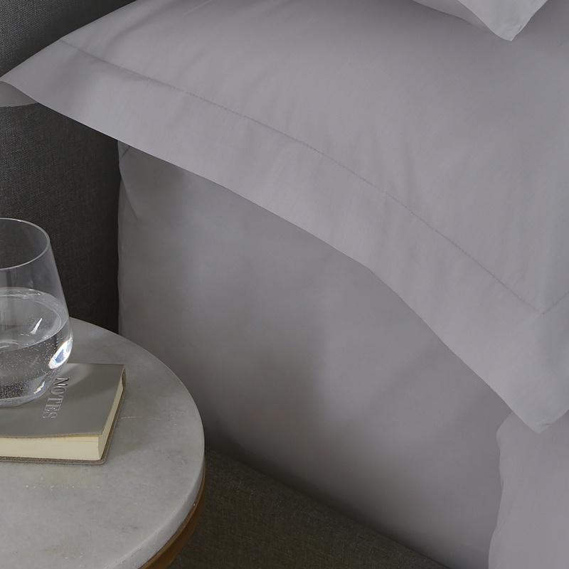 400Tc Plain Dye 38cm Fitted Sheet Silver