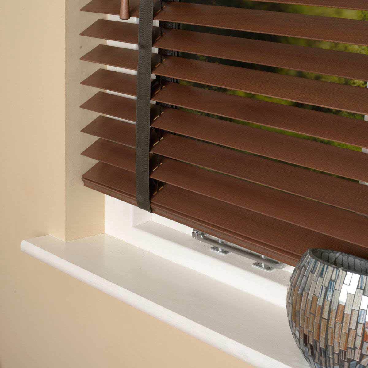 50mm Elementi Wood Venetian Blind With Tapes Auburn