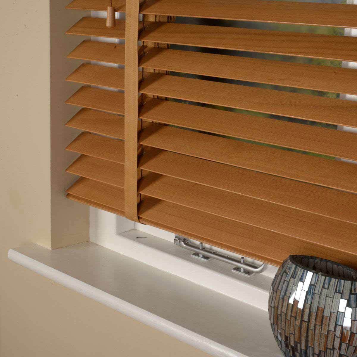 50mm Elementi Wood Venetian Blind In Oak With Tapes