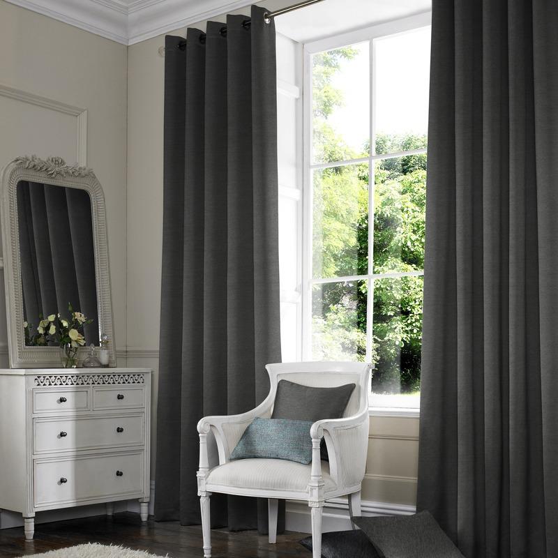 Salvador Faux Silk Made to Measure Curtains Slate