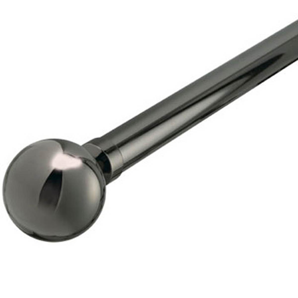 Sphere 28mm Eyelet Curtain Pole Polished Graphite