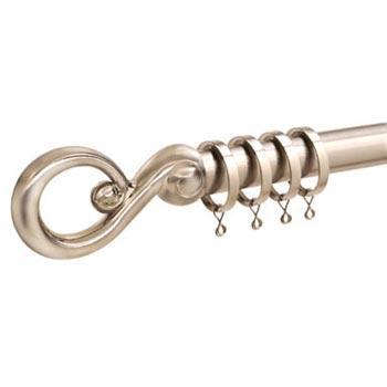 Boulevard 28mm Bay Window Curtain Pole Satin Silver