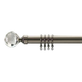 Capella 25/28mm Extendable Metal Curtain Pole Black Nickel