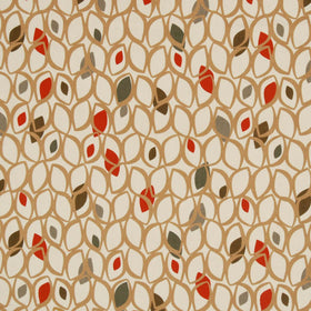 Cedar Curtain Fabric Red Berry