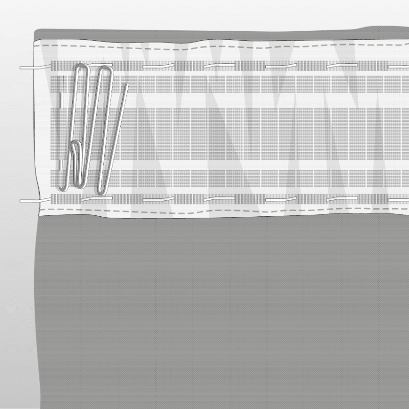 1" Curtain Tape White