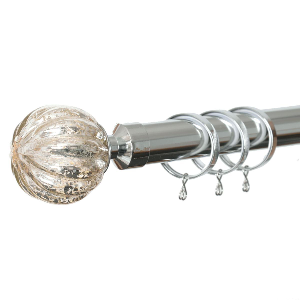 28mm Dynasty Curtain Pole Chrome
