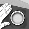 White Eyelet Rings White