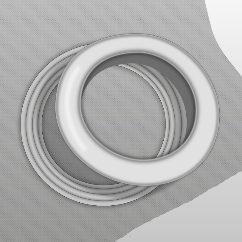 White Eyelet Rings White